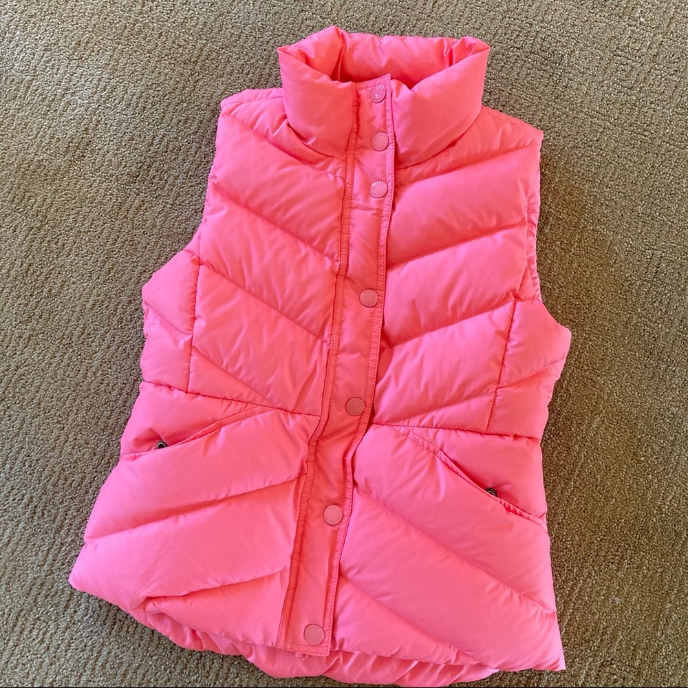 J. Crew Pink Quilted Puffer Vest